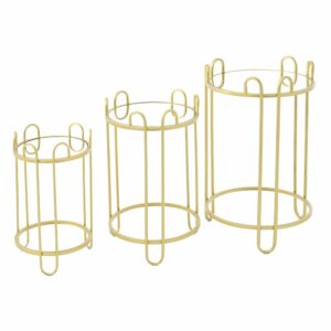 Gold Metal Round Table Set 79162